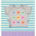 thumbnail image 2 of Shop4Ever Valentine's Day Candy Hearts Baby's Bodysuit Infant Cotton Romper 18 Months Heather Grey, 2 of 5