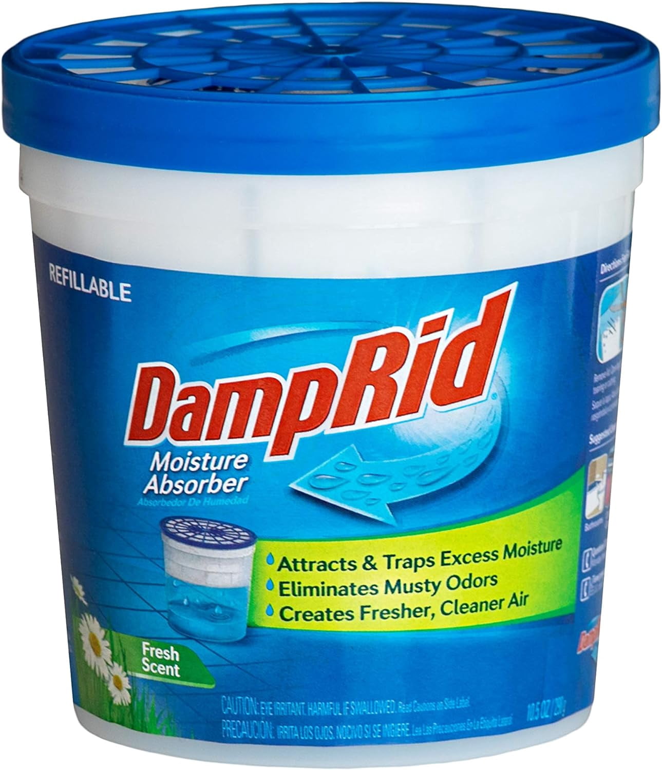 DampRid Refillable Moisture Absorber, 10.5 oz. Cups, 6 Pack, Fresh Scent