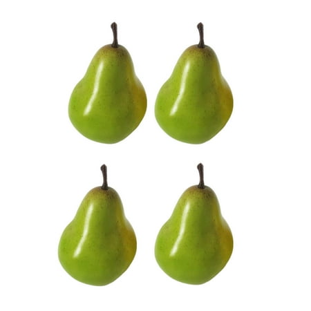 

4pcs Simulation Pear Fruit Model Decorative Craft Photography Props Cyan