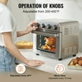 thumbnail image 4 of KFFKFF 7-Function Air Fryer Toaster Oven, 18L Circulation Oven, 1700W Metal Toaster Ovens for Countertop with Grill, Pizza Tray, Mitts, Capacity for 6 Toast Slices, 12-inch Pizza, 4 of 9