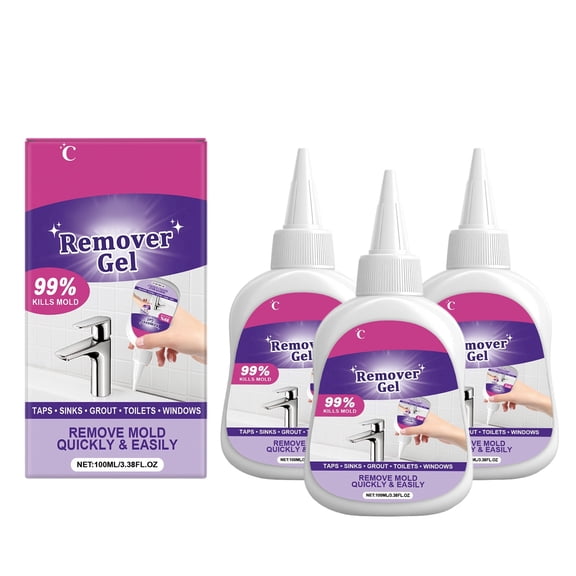Stain Remover Gel - Remove Mold Quickly & Easily For Taps, Sinks, Grout, Toilets, Windows - 3Pc Cleaning Gel Set