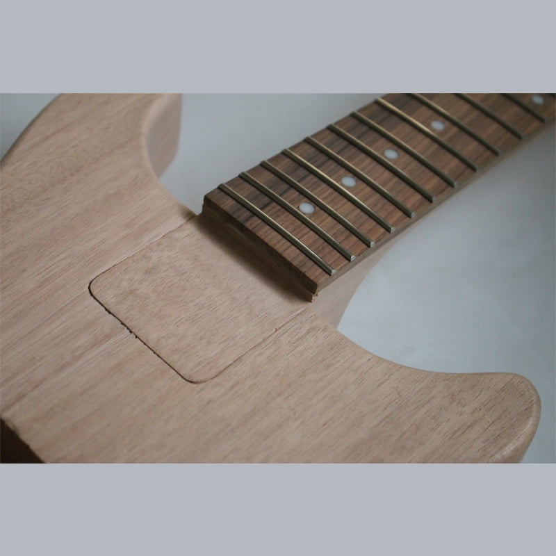 Batking Guitar DIY Kit LP-Style Unfinished Mahogany 6-String Right-Handed 1-Pack