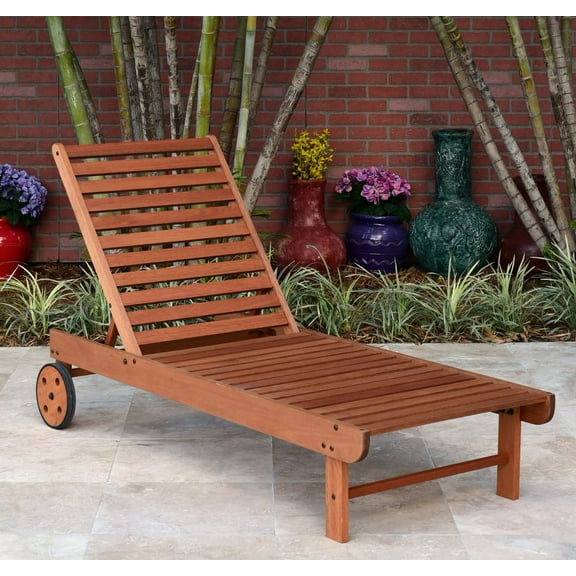 Garopaba 1-Piece Poolside Lounger, Solid Wood 100% FSC Certified