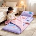thumbnail image 5 of Wake In Cloud - Toddler Nap Mat with Pillow and Blanket, 100% Cotton Fabric, for Ages 3 Plus in Daycare Kindergarten Preschool, Roll Up Sleeping Bag, (Style#1), 5 of 7