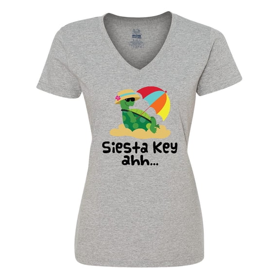 Inktastic Siesta Key Florida Summer Vacation Women's V-Neck T-Shirt