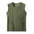 thumbnail image 3 of Men's Athletic Tank Top Lightweight Breathable Sleeveless Workout Shirt For Gym Running Outdoor Sports WearGreenXXXL, 3 of 3