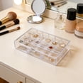 thumbnail image 4 of YiJuHui Jewelry Organizer Box with Anti-Tarnish Lining, Layer Stackable Storage Case for Earrings Rings Necklaces Bracelets, Clear Compartments for Women, Travel Vanity Dresser Closet Organizer, 4 of 6
