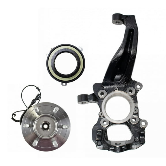 TRQ Wheel Bearing Steering Knuckle & Locking Hub Kit RH Side for Ford F150 BHA30684