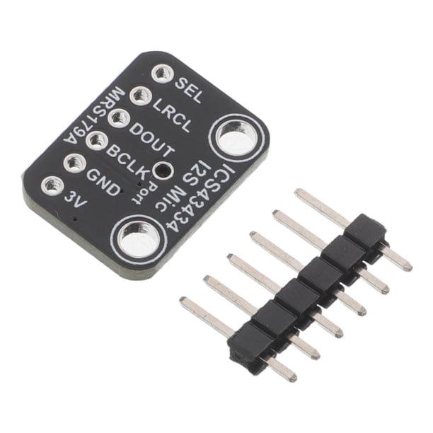 IDEANATEGRATE 1Jgo Micrófono Ics43434 I2s Con Paso Bajo Para Captura De Voz Clara Y Bajo Ruido En Negro