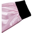 thumbnail image 4 of 50s Ladys - chamarra de satén rosa para Halloween, disfraz de cosplay, chamarra rosa con bufanda para el cuello, 4 of 5