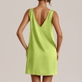 thumbnail image 3 of Adeawade For Women Sleeveless Summer Dress Solid Color Home Wear Round Neck Nightgown Dress Versatile Clothes Xl Green, 3 of 4