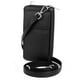thumbnail image 1 of Monedero bandolera de piel con forma de cartera para teléfono BULL GUARD, color negro, 1 of 6