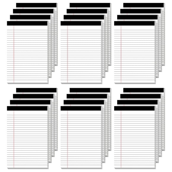 Paquete de 24 blocs de notas legales de papel reciclado de 5 x 8 g, 80 g/m²