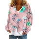 thumbnail image 2 of Cárdigan informal para mujer, con botones y estampado navideño, chaqueta de moda, abrigo, blusa de poliéster para mujer, 2 of 5