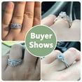 thumbnail image 4 of Newshe Engagement Wedding Ring Setss for Women 925 Sterling Silver 3pcs Round White AAAAA Cz Size 5, 4 of 7