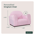 thumbnail image 6 of Personalized Upholstered Children's Mini Chair in Gingham, 6 of 7