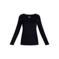 thumbnail image 5 of Time and Tru Women's Long Sleeve Rib Scoop T-Shirt, 5 of 5