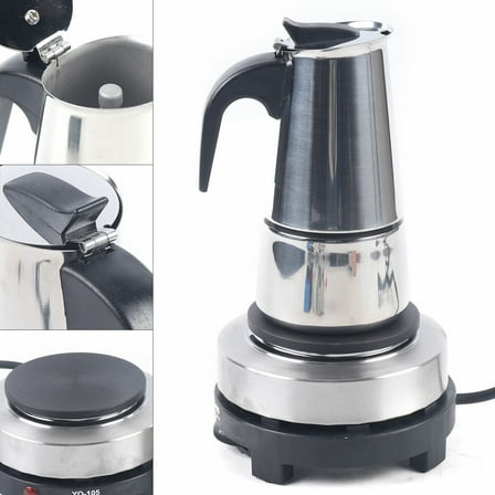 Denest Stovetop Espresso Maker Stainless Steel Italian Coffee Machine Maker Moka Pot