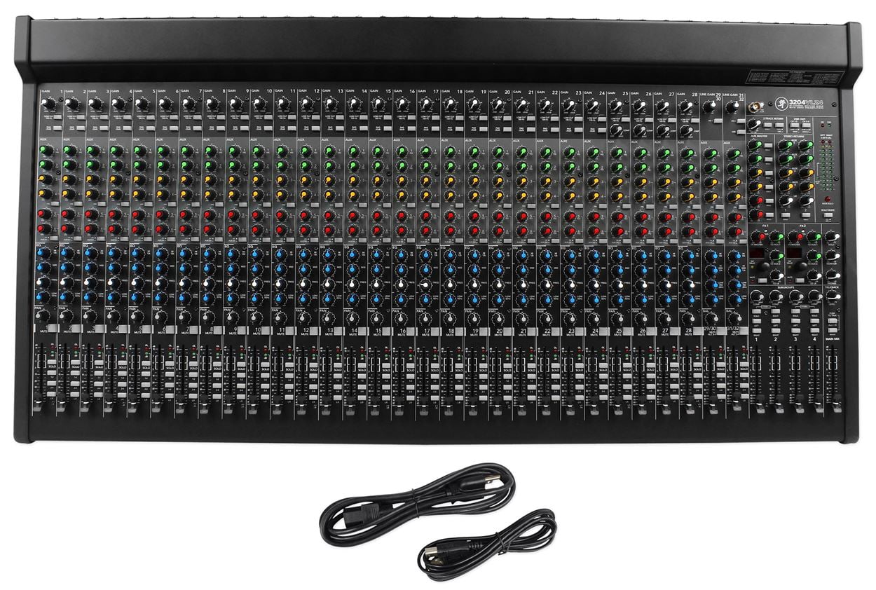 Mackie 3204VLZ4 + (2) Rockville ASM5 5.25" Monitors+ATH-M50X Headphones+Stands