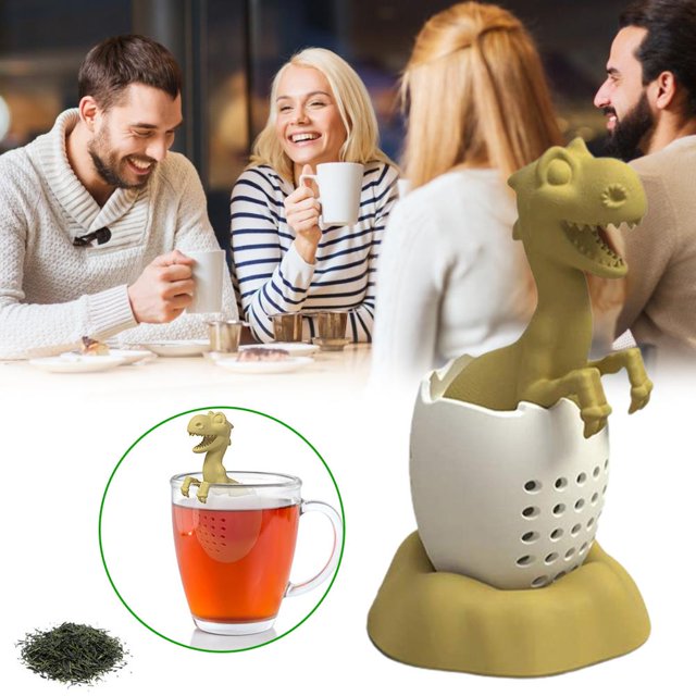 Té De Dinosaurios Creativo, Infusor De Té De Silicona, Filtro De Té Resistente A Altas/Bajas Temperaturas Para Té, Especias Y Café Cateissary HA044622-02