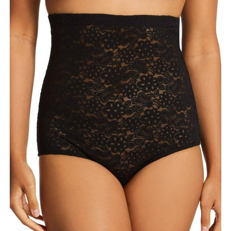 

Women s Special Intimates SP3020 Lace Hi-Waist Shaping Brief Panty (Black M)