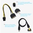 thumbnail image 4 of Version Riser 009C Plus PCI-E 1X 4X 8X 16X Extender Riser Card PCIE PCI Graphics Extension Miner Mining B,5 * PCI-E 16X adapter card 5 * PCI-E 1X small card 5 * USB data cable 5 * ATA power cable, 4 of 8