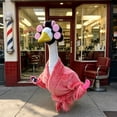 thumbnail image 5 of Lady Porch Goose Outfit Bathrobe for 23" Goose Statue, Funny Yard Decor | 23 Inch Goose Clothes, Flannel Bathrobe Design, Fall Winter Yard Garden Patio Decor, 5 of 6