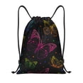 thumbnail image 1 of Saiise Butterfly Pattern Sports Drawstring Backpack - String Swim Gym Bag with Wet Proof Pocket for Women&Men-Medium, 1 of 6
