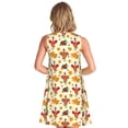 thumbnail image 2 of Bixox Robe Sans Manches Imprimée Dindes de l'Action de Grâce pour Femmes avec Poches, Robe Décontractée Longueur Genou pour l'Été-Petite, 2 of 7