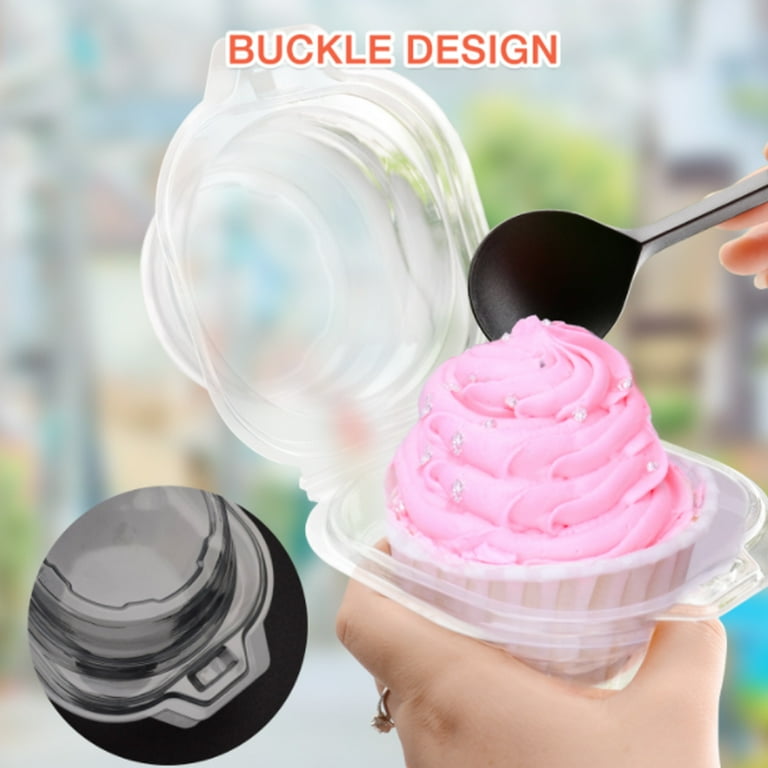 12 Cavity Stackable Cupcake Container with Deep Dome - 25/Pack