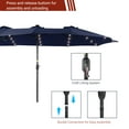 thumbnail image 4 of CHYVARY 15 x 9ft LED Double-Sided Patio Market Umbrella Outdoor with LED Lights for Garden, Deck and Pool,Navy Blue, 4 of 7