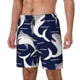 thumbnail image 2 of Uemuo Angry Shark Pattern Mens Swim Trunks Quick Dry Board Shorts with Mesh Lining, Stretch Beach Shorts Quick Dry No-Chafing Board Shorts-Large, 2 of 9