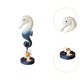 thumbnail image 5 of Escultura de caballito de mar náutico costero, figura decorativa de madera para el hogar moderno en la playa. Azul oscuro, 5 of 9