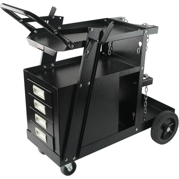 CMT 2-Tier 4 Drawers Welding Cart, Welder Cart with 265LBS Static Weight Capacit