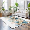 thumbnail image 3 of Area Rugs 3'x5', Beach Coastal Carpet Runner Indoor Outdoor Rugs Home Decor Aesthetic, Nautical Shell Starfish Coral Summer Non Slip Mats Washable Accent Rug for Living Room Bedroom, 3 of 8