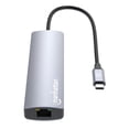 thumbnail image 4 of Estación Docking USB-C Manhattan 153959 Plata con Hub 6 en 1 Expandible, 4 of 6