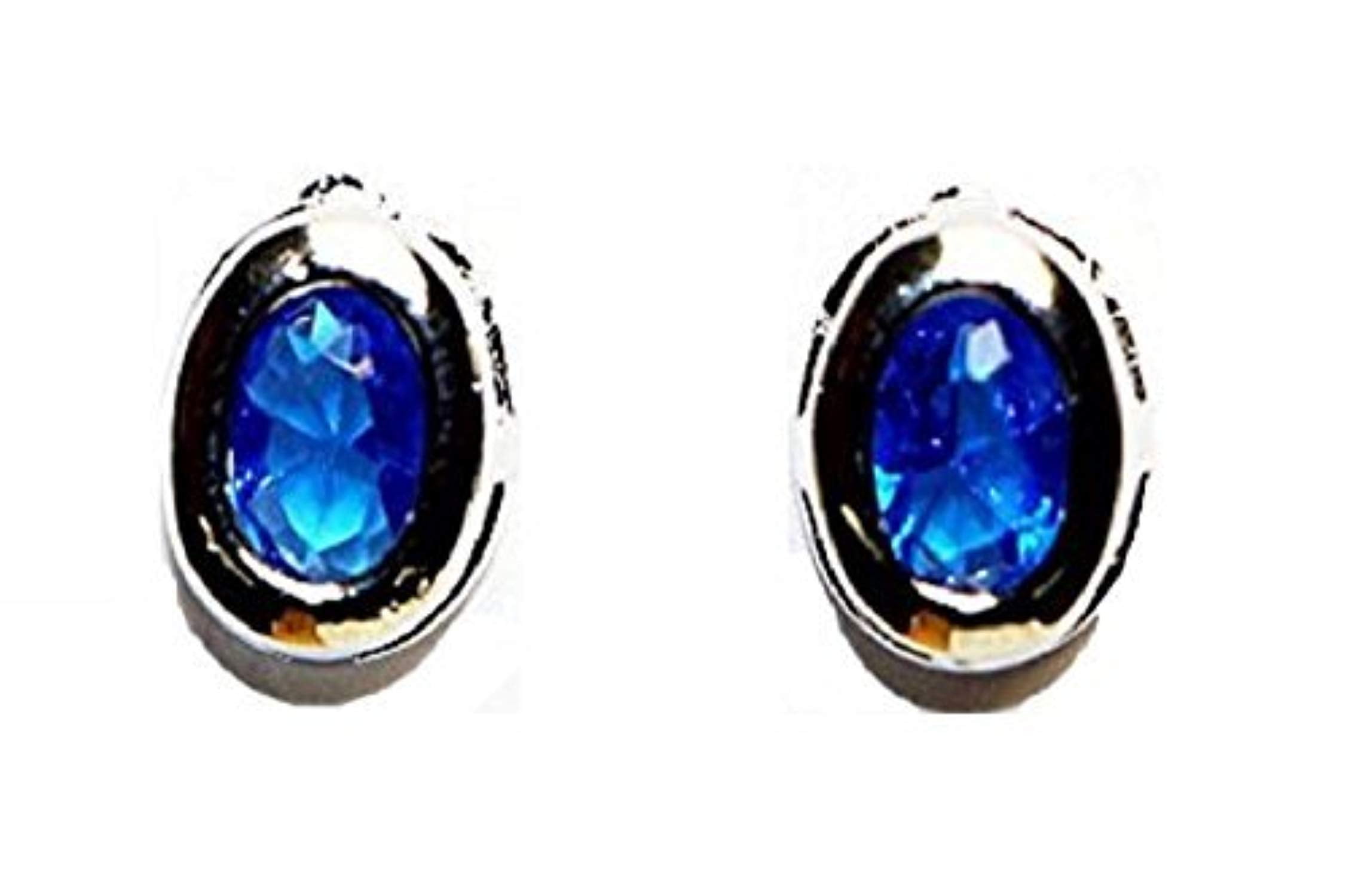 Buyless Fashion Surgical Steel Rhodium Plated Cerry Two Stone Cubic Zirconia Birthstone Earrings