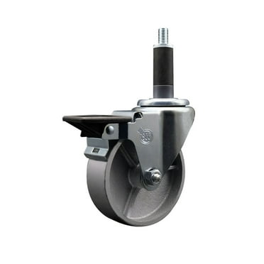 4 Inch Semi Steel Swivel 1 Inch Expanding Stem Caster with Brake SCC