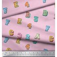 thumbnail image 3 of Soimoi Cotton Duck Fabric Numbers & Alphabets Text Fabric Prints by Yard 56 Inch Wide, 3 of 3