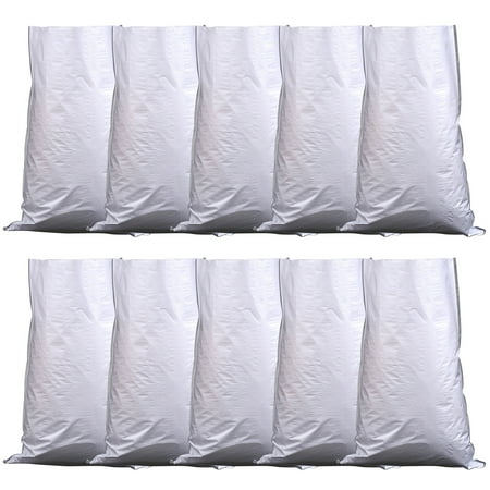 

NIUREDLTD Thick White Film Woven Bag Flooding Sandbag Protection Packaging 17x30in