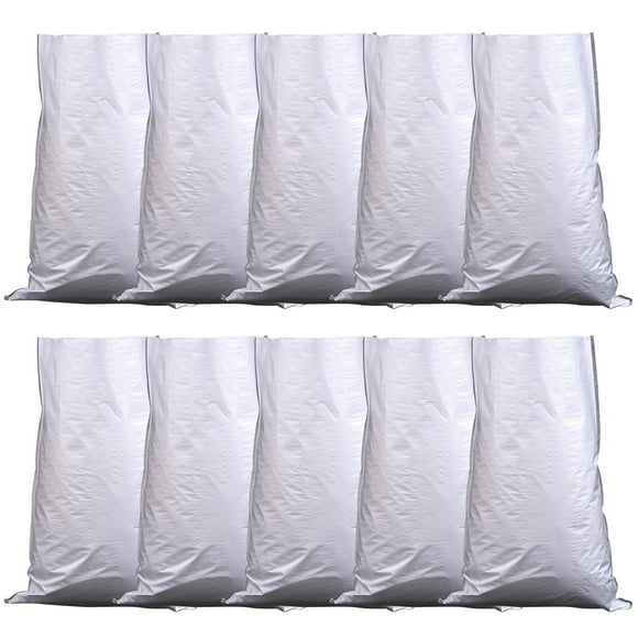 Cqxid Support à Moins de 10 $ Sac Tissé en Film Plastique Blanc Épais Protection pour Sac de Sable Inondé Emballage 15x24 Po