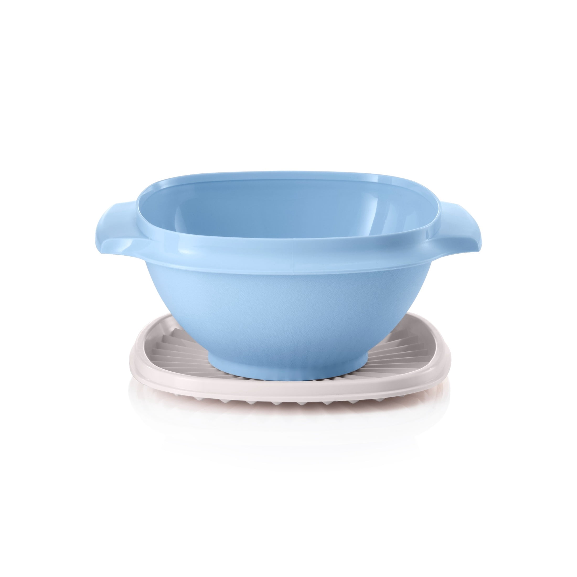 (3 pack) Tupperware Heritage 3.5-Cup Food Storage Bowl with Lid, Blue