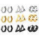 thumbnail image 1 of 01 Pair/Set Stainless Steel Geometric Earrings for Men Women Triangle Square Round Punk Piercing Earrings Jewelry, 1 of 5