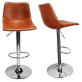 thumbnail image 2 of Best Master Jimmy Dean Tabouret de Bar Pivotant Réglable en Similicuir Gris (Ensemble de 2), 2 of 5