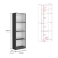 thumbnail image 4 of Miekor Furniture 2 Piece Bookcase Living Room Set, Storage Cabinet, 42" Wide and 9 Shelves Matt Gray / White 74865, 4 of 6