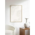 thumbnail image 5 of Haus and Hues Abstract Wall Art Neutral Wall Decor - Mid Century Art Modern Wall Prints Abstract Wall Decor Neutral Modern Wall Art Abstract Art Wall Decor Beige Wood Lines (Framed Beige 24x36), 5 of 6