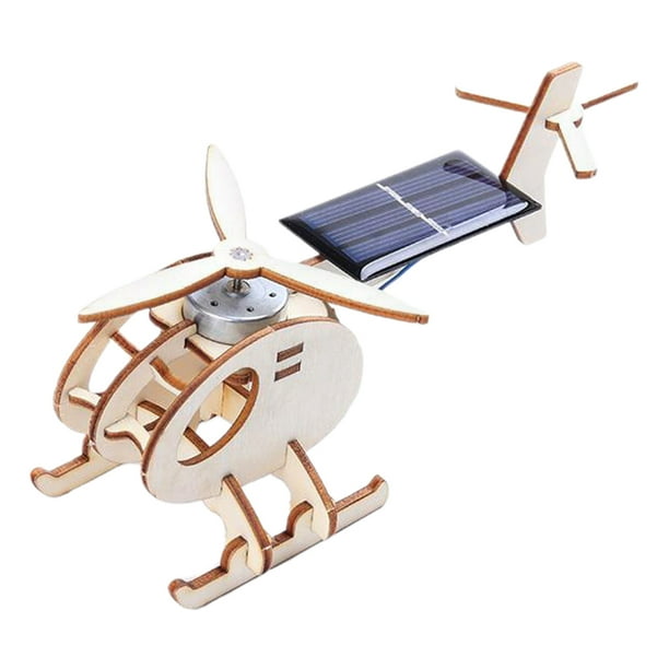 1 Set de juguete para niños: maqueta de helicóptero solar para armar, juguete científico