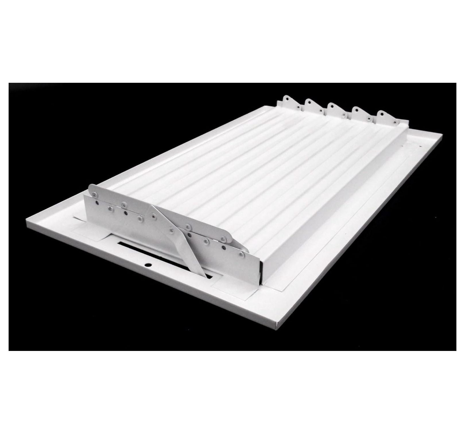18" X 4" 2-Way-Vertical AIR Supply Grille - Vent Cover & Diffuser - Flat Stamped Face - White [Outer Dimensions: 19.75"w X 5.75"h]