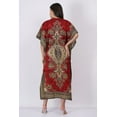 thumbnail image 5 of Women's Kaftan Dress Beach Cover Up Tribal Ethnic Print Plus Size Loose Kimono Maxi Dress, 5 of 5