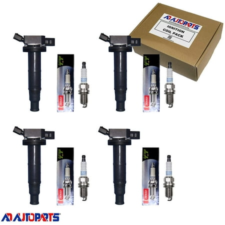4 AD Auto Parts Ignition Coils + 4 Denso Platinum TT Spark Plugs